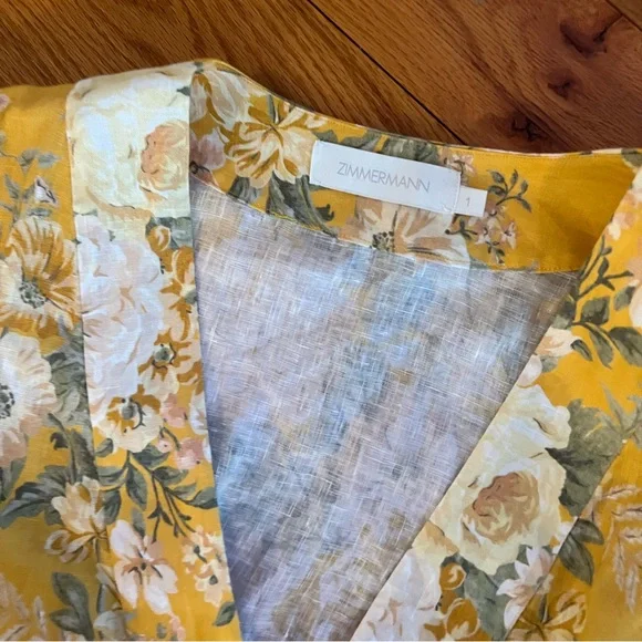 Zimmerman Amelie Wrap Dress Short size 1 - Picture 5 of 7